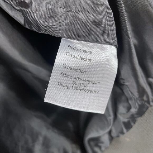 MagcoMsen Faux Leather Jacket Brown Layered Removable Hood Moto Sz XL Men's - Picture 13 of 13